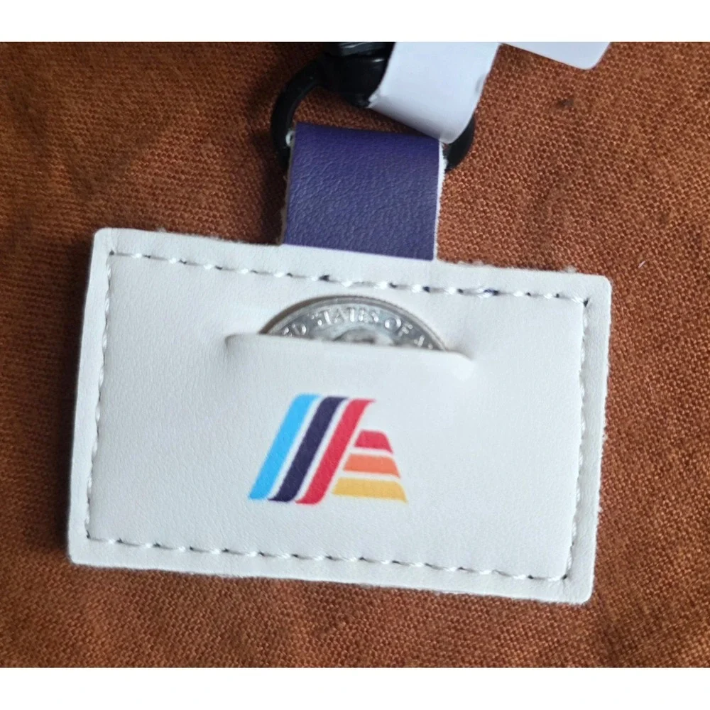 Aldi Keychain‎ Quarter Holder OS Collectible Blue NEW Retro Cassette Tape Cart